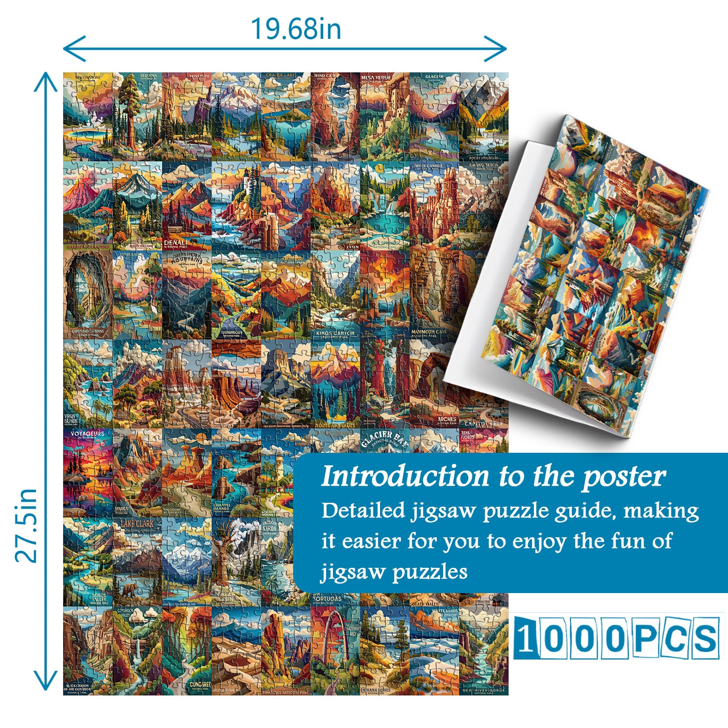 Woven National Parks Jigsaw Puzzle 1000 Pieces
