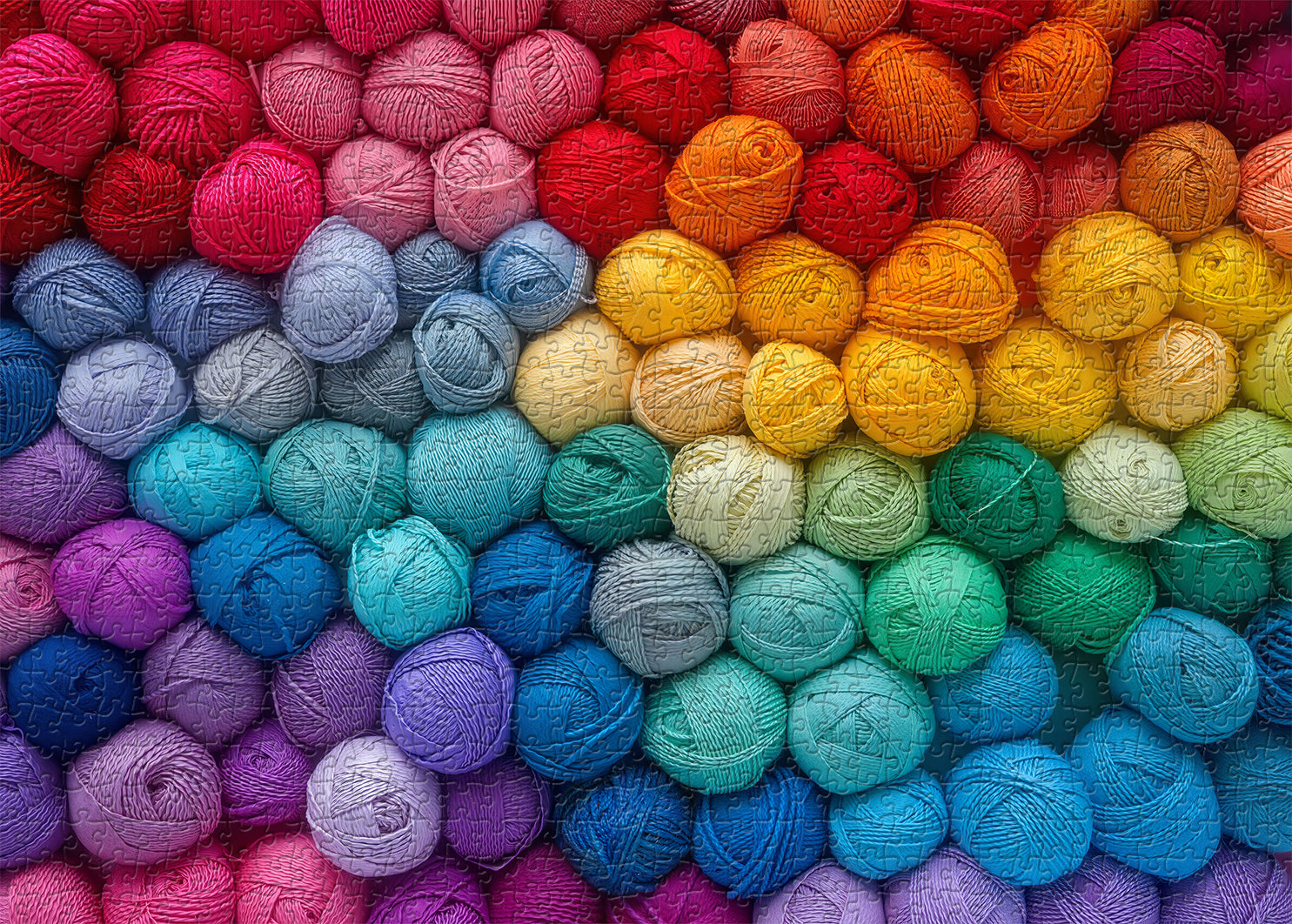 Rainbow Yarn Jigsaw Puzzle 1000 Pieces