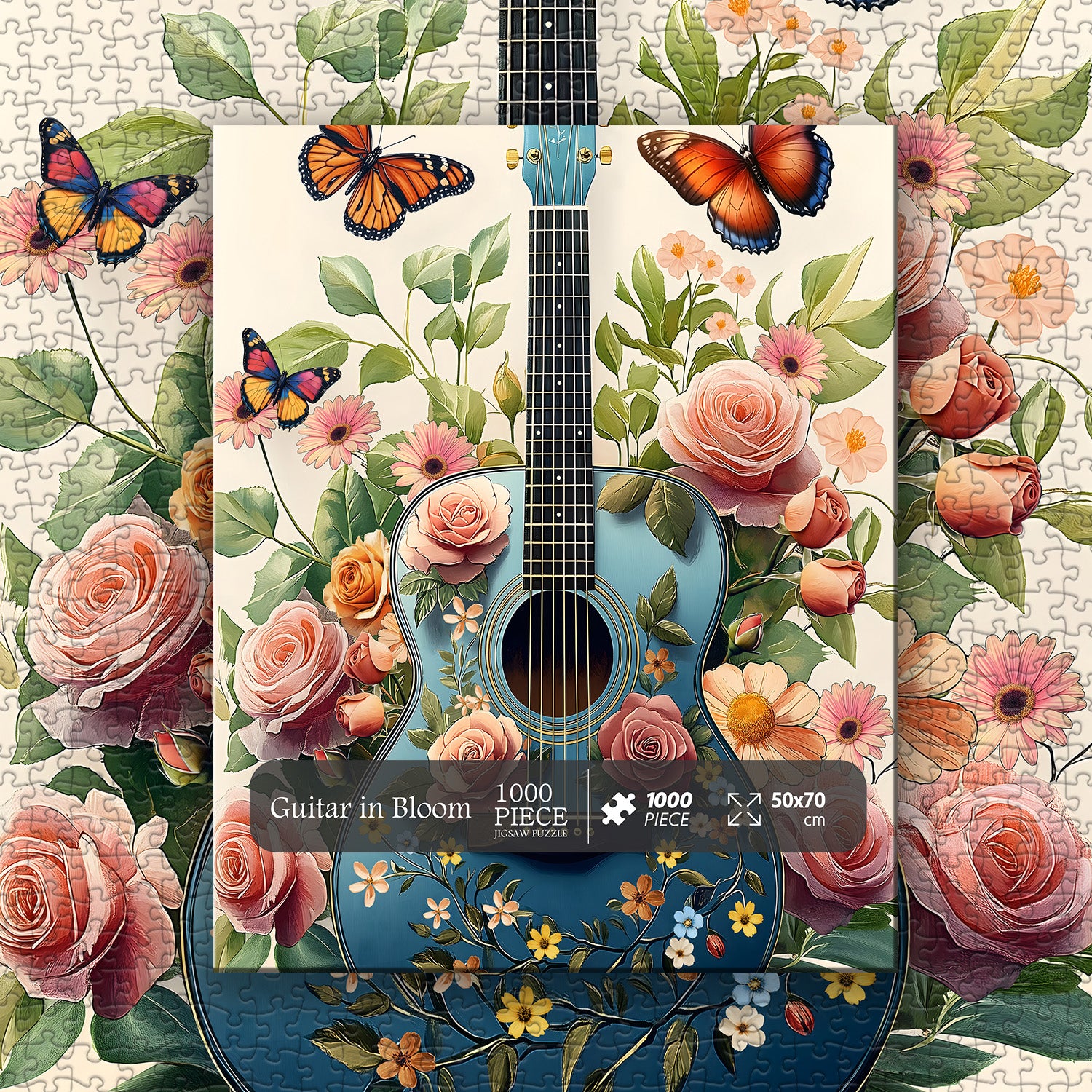 Guitar in Bloom Jigsaw Puzzle 1000 Pieces