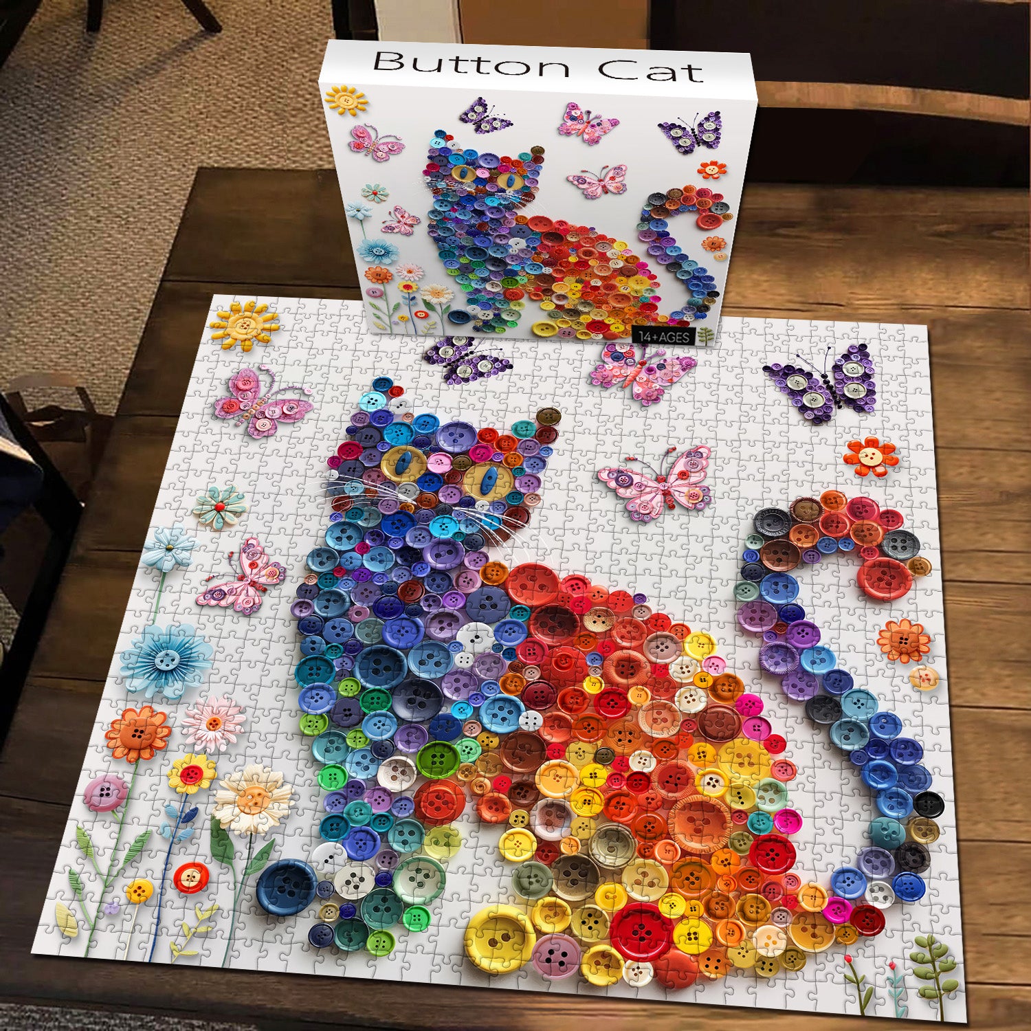Button Cat Jigsaw Puzzles 1000 Pieces