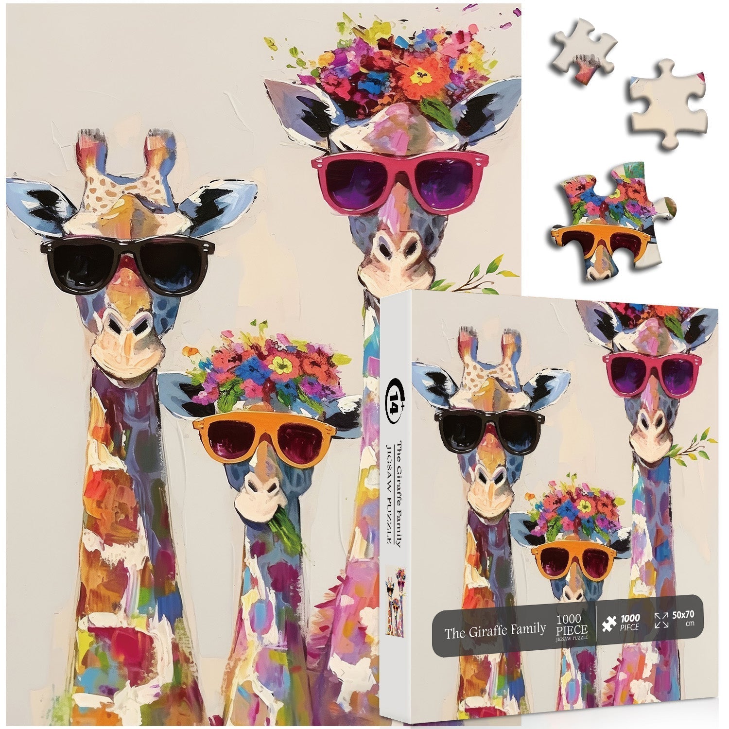 The Giraffe Family Jigsaw Puzzles 1000 Piece