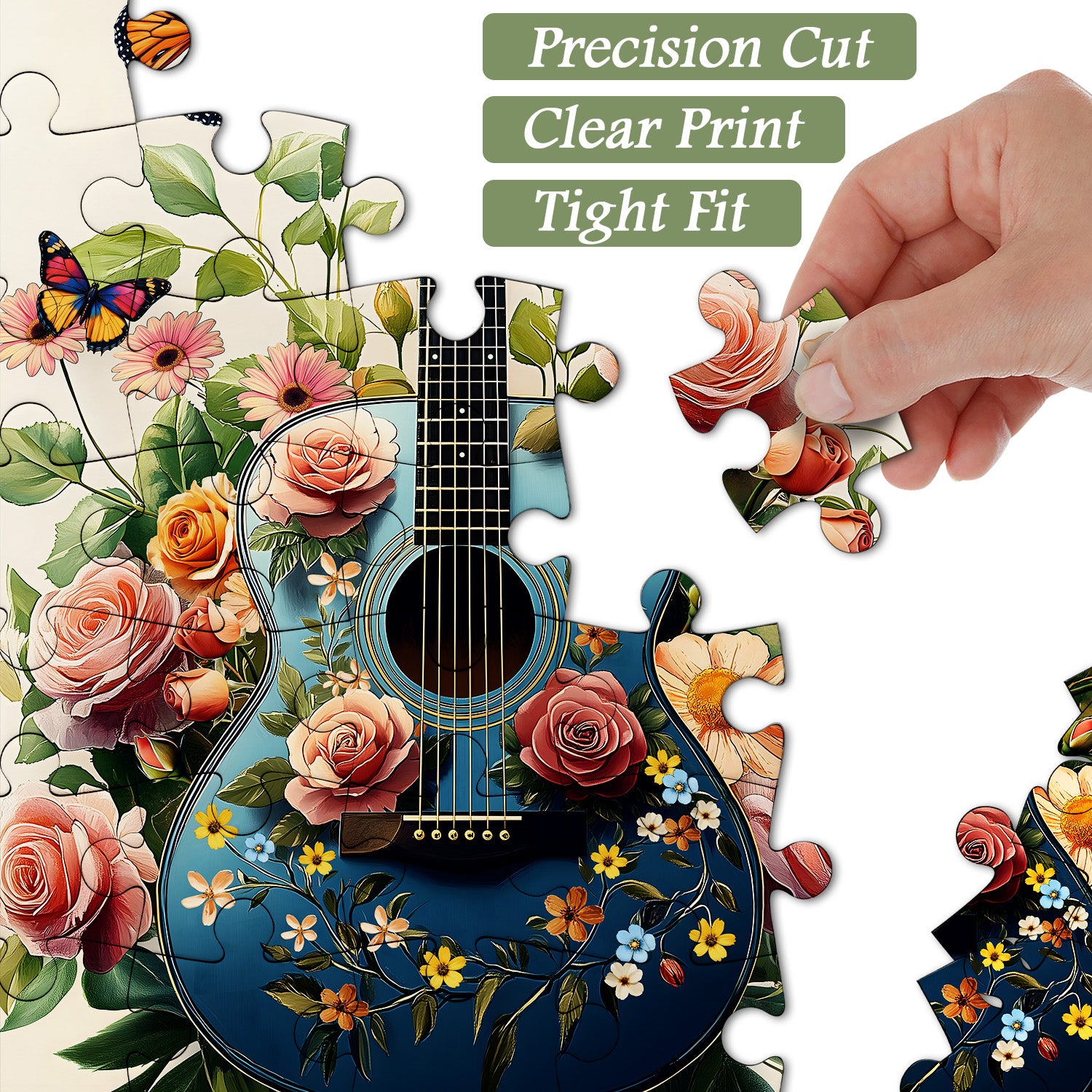 Guitar in Bloom Jigsaw Puzzle 1000 Pieces