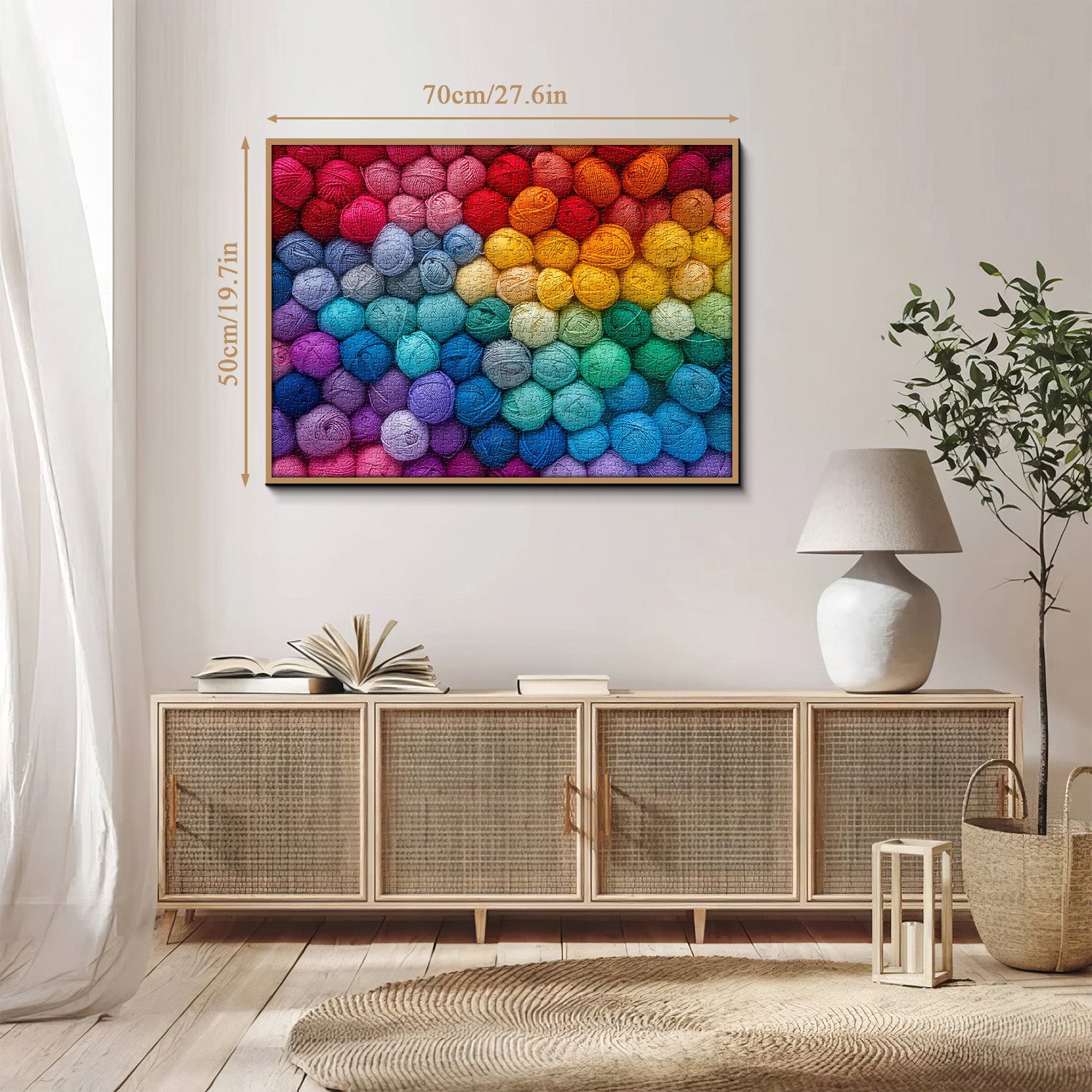 Rainbow Yarn Jigsaw Puzzle 1000 Pieces