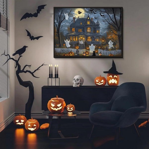 Midnight Haunted House Jigsaw Puzzle 1000 Pieces – Puzzlepickup