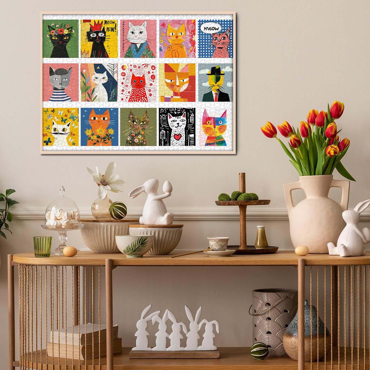 Artistic Kitties Jigsaw Puzzle 1000 Pieces