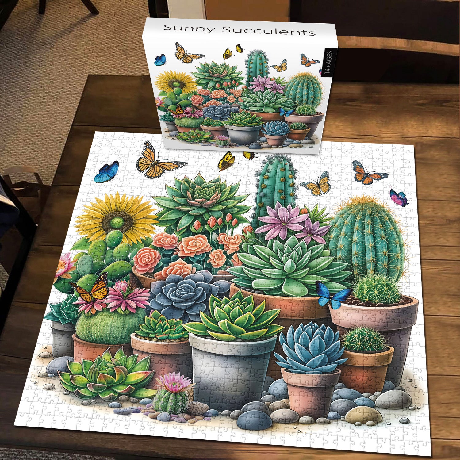 Sunny Succulents Jigsaw Puzzle 1000 Pieces
