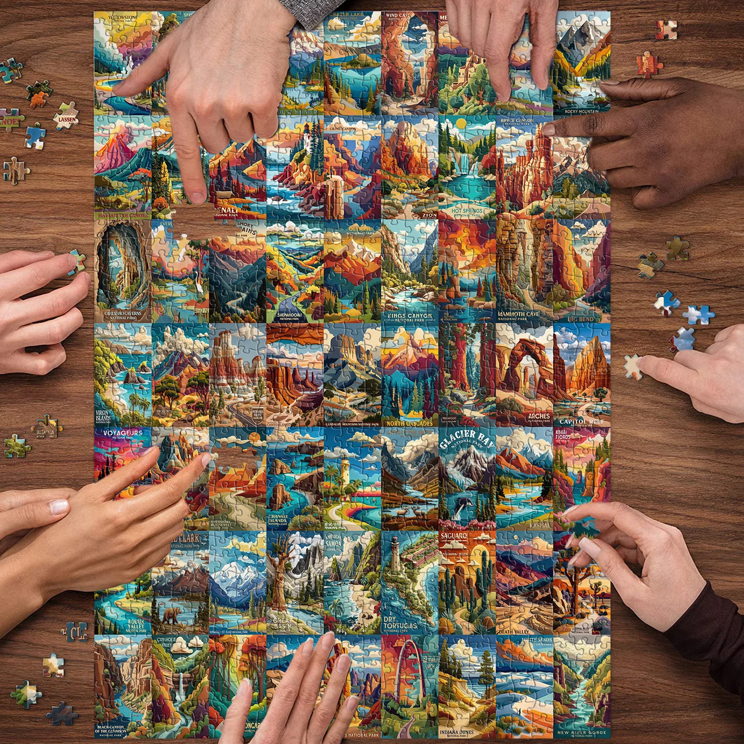 Woven National Parks Jigsaw Puzzle 1000 Pieces