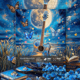 Seaside Moonlight Guitar Jigsaw Puzzle 1000 Piezas