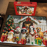 Christmas Animal Gathering Jigsaw Puzzle 1000 Pieces