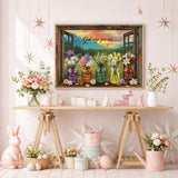 Elegante puzzle con cani con fiori, 1000 pezzi