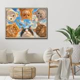 Cats in Circle Jigsaw Puzzle 1000 Pieces