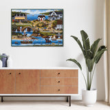 Elegante puzzle con cani con fiori, 1000 pezzi