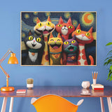 Starry Cat Chorus Jigsaw Puzzle 1000 Pieces