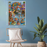 Elegante puzzle con cani con fiori, 1000 pezzi