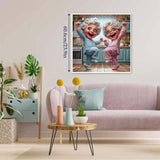 Stilvolles Blumenhunde-Puzzle 1000 Teile
