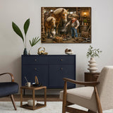 Elegante puzzle con cani con fiori, 1000 pezzi
