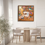 Stilvolles Blumenhunde-Puzzle 1000 Teile