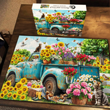 Flowers and Truck Jigsaw Puzzles 1000 Pieces