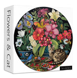 Flowers & Cat Jigsaw Puzzles 1000 Pieces