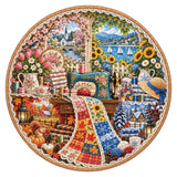 Elegante puzzle con cani con fiori, 1000 pezzi