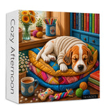 Elegante puzzle con cani con fiori, 1000 pezzi