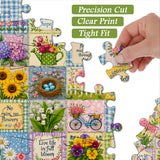 Stilvolles Blumenhunde-Puzzle 1000 Teile