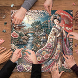 Stilvolles Blumenhunde-Puzzle 1000 Teile