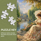 Elegante puzzle con cani con fiori, 1000 pezzi