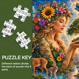 Stilvolles Blumenhunde-Puzzle 1000 Teile