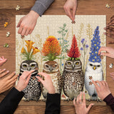 Flower Crown Owls Jigsaw Puzzle 1000 Pieces
