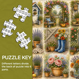 Elegante puzzle con cani con fiori, 1000 pezzi