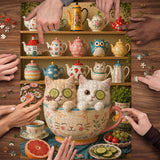 Kitty Tea Time Jigsaw Puzzle 1000 Pieces