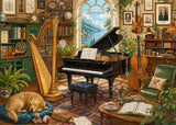 Stilvolles Blumenhunde-Puzzle 1000 Teile
