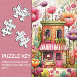 Elegante puzzle con cani con fiori, 1000 pezzi