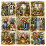 Elegante puzzle con cani con fiori, 1000 pezzi