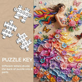 Elegante puzzle con cani con fiori, 1000 pezzi