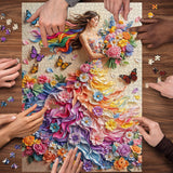 Elegante puzzle con cani con fiori, 1000 pezzi