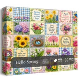 Stilvolles Blumenhunde-Puzzle 1000 Teile