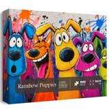Elegante puzzle con cani con fiori, 1000 pezzi