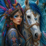 Elegante puzzle con cani con fiori, 1000 pezzi
