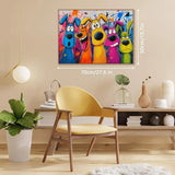 Elegante puzzle con cani con fiori, 1000 pezzi