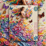 Elegante puzzle con cani con fiori, 1000 pezzi