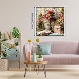 Elegante puzzle con cani con fiori, 1000 pezzi