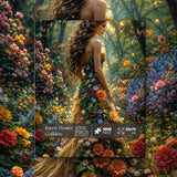 Elegante puzzle con cani con fiori, 1000 pezzi