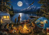 Moonlit Camp Jigsaw Puzzle 1000 Pieces
