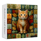 Autumn Leaf Kitten Jigsaw Puzzle 1000 Pieces