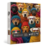 Elegante puzzle con cani con fiori, 1000 pezzi