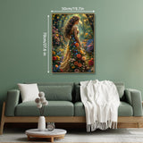 Elegante puzzle con cani con fiori, 1000 pezzi