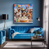Elegante puzzle con cani con fiori, 1000 pezzi
