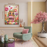 Elegante puzzle con cani con fiori, 1000 pezzi